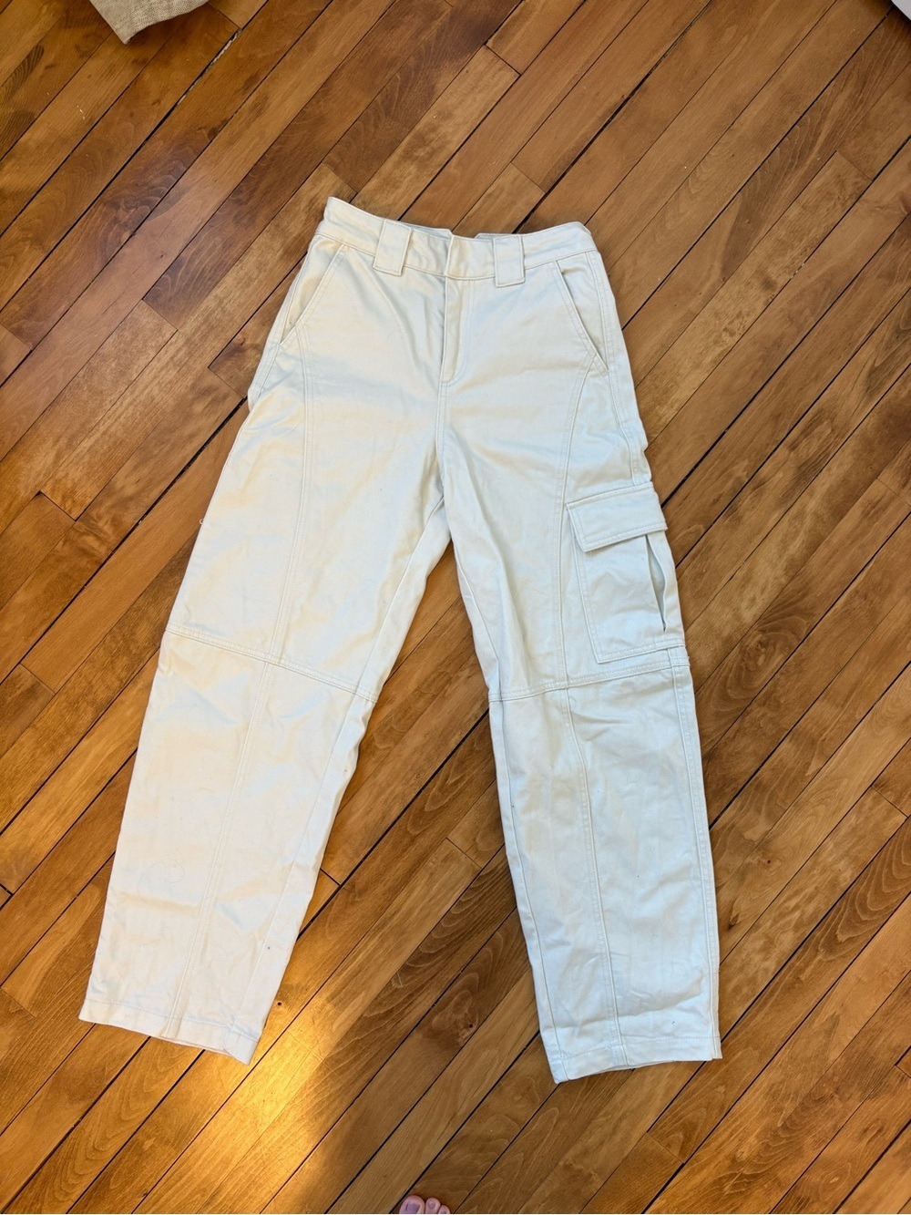 Woolrich Cotton Cream Cargo Pants - Size 00
